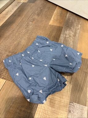 Carter's Navy Blue Sailboat Print Toddler Shorts